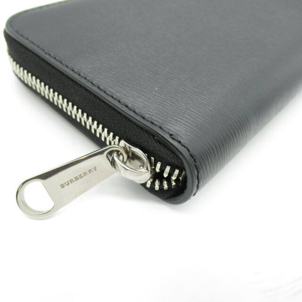 Burberry Wallet Leather Round Long Black - Picture 10 of 10